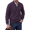 Bestgift Maglione da uomo in lana calda, Viola scuro, 4XL