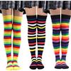 Namzi 3 paia di calzini sopra il ginocchio, calze alte al ginocchio, calze alte da donna, per cosplay e uso quotidiano, 3 colori B, 3 colori., 0