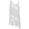 HULIJA Abito da Ballo Latino Paillettes Bambini Ragazze Jazz Vestito da Ballo Moderno Senza Maniche Frange Tassel Leotard Patchwork Charleston Abiti Costume Danza Lanvanda 13-14 Anni