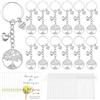 TIHNY Set da 12 Regali Ringraziamento Insegnanti, Portachiavi con Biglietti Thank You for Helping Me Grow, Idea Regalo per Maestre Asilo e Scuola, Donna e Uomo