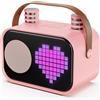 OEM Altoparlante Bluetooth, macchina per karaoke, doppio microfono, rosa