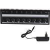Gistuch Amplificatore per cuffie 8 canali stereo portatile in metallo per studio e palcoscenico