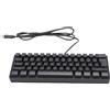 Gistuch Tastiera meccanica russa da gaming, 61 tasti, compatta, RGB, con cavo, inglese, per lavoro, viaggi d'affari, nera