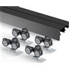 VEVOR Ferramenta per porte scorrevoli Kit binario per porte scorrevoli da 120 cm per sistema a 2 ante