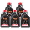 Motul 5 LT Litri Olio Motore Tagliando Moto Motul 4T 7100 20W50 MA2 100% Sintetico