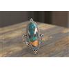Anello Handmade In Argento 925 Con Pietra Turchese Naturale, Occhio Di 925