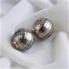 2 pezzi sfaccettata 10,2 mm rotonda grigia di Tahiti perla sciolta, completam...