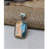 Ciondolo In Argento Sterling 925 Royal Oyster Turchese Pietra Naturale S-421