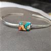 Bracciale Rigido Cuff Pietra Turchese in Argento Sterling 925