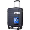Shavont Valigia Bagaglio a Mano 55x40x20 Rigida in ABS, Trolley Leggero con 4 Ruote Doppie 360° Silenziose, Serratura Integrata, Adatta a Molte Compagnie Aeree (55 cm, Marina Militare)