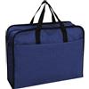SZLIFE Borsa portadocumenti da lavoro con manico, borsa portadocumenti organizer per uomo e donna, per viaggi di lavoro, riunioni, ufficio, Blu Scuro 41x13x32cm
