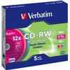 Verbatim Verbatim CDRW-80 (8x-12xx) 5pk Slim Jewel Case - hi-speed (Video Game)