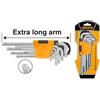 INGCO Set 9 chiavi torx con foro extra lunghe