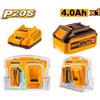INGCO kit batteria+caricabatteria 4ah