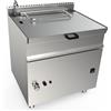Attrezzature Professionali Brasiera Industriale Armadiata a Gas con Vasca Inox AISI 304 - Profondità Cm 90 - Sollevamento Motorizzato - Capacità Vasca lt 70 / 86