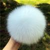 SUKORI 2 Pezzi Pompon in Pelliccia di Volpe Naturale per Berretti, Cappello, Borse, Accessori e Sciarpa - Fai da Te