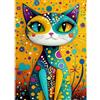 MAXBYE 5D DIY Diamond Painting Kit Completo Animale, Gatto Colorato Pittura Diamante Fai da Te Adulti, Diamond Art Strass Ricamo a Punto Croce Painting per Decorazioni Casa Craft Arts Regalo 30x40cm