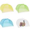 WeddHuis 4 PCS Coprivivande a Rete Pieghevole Coprivivande in Rete Protezione per Mosche Perfetta per Cibo Frutta Barbecue Picnic Resistente a Zanzare Mosche