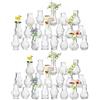 Hewory Vaso in Vetro Trasparente 40 Pezzi Vintage per Centrotavola, Decorativo Interno, Design Bomboniere Wedding
