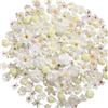 PureBowlic Set di 50 pezzi di seta floreale per decorazioni fai da te per matrimoni, feste, progetti di rinnovamento della casa e per esigenze di allestimento di oggetti di scena in studio (bianco)