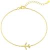 Lllunimon Bracciale a catena aereo per le donne mamma 925 argento sterling aerei Jewelly assistenti di volo pilota fortunato Natale San Valentino regali di compleanno,D'oro