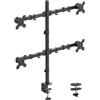 Techly Supporto da Scrivania per 4 Monitor 13-27'' a Morsetto o Vite Passante