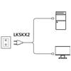 Link CAVO ALIMENTAZIONE DA SPINA TEDESCA SCHUKO A DOPPIA PRESA FEMMINA IEC C13 MT.1,7