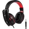 Techmade CUFFIE + MICROFONO 3.5MM GAMING TECHMADE TM-PC13-RD