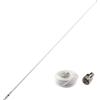 Glomex Antenna VHF Glomex rinforzata in vetroresina 240 cm 100 Watt ghiera cromata