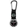 Dilwe Orologio Sportivo Bussola Multifunzione Casual con Moschettone a Sospensione, Orologio Sportivo da Esterno.(Nero)