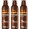PIZ BUIN Tan & Protect Spray Solare Intensificatore dell'Abbronzatura SPF15 150 ml 3x150