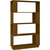 vidaXL Libreria/Divisorio Miele 80x25x132 cm Legno Massello