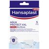 BEIERSDORF SpA Hansaplast Cerotti Aqua Protect XXL, Cerotti impermeabili per grandi ferite, 5 pezzi da 8 x 10 cm