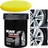 Generico Lucida Pneumatici Auto,Balsamo Detergente Veicoli 150g | con Spugna Impermeabile per Brillantezza Auto,per Esterni Veicoli Ind Gommda Camion Rimorchio