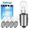 SOFOC BA7S 6V Halogen Bulb Warm White Spie Cruscotto Auto/Aerei, Luci Lettura, Luci di Cortesia, Lampada Targa & Luci Laterali 5Pcs