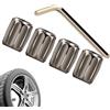 Generico Anti Theft Air Nozzle Protector - Zinc Alloy Brass Set | Car Tire Valve Dust Caps Covers, Anti Dust Wheel Air Caps For All Models | Motorcycle Car Styling Tire Valve Protection Use