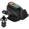 Generic Borsa per serbatoio moto - Pacchetto di stoccaggio carburante magnetico impermeabile, supporto telefono per touchscreen | Sistema di equipaggiamento da moto heavy duty con capacità di montaggio sicuro