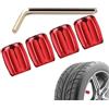 Generico Anti Theft Air Nozzle Protector - Zinc Alloy Brass Set | Car Tire Valve Dust Caps Covers, Anti Dust Wheel Air Caps For All Models | Motorcycle Car Styling Tire Valve Protection Use