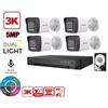 HIKVISION KIT VIDEOSORVEGLIANZA HIKVISION 4 CANALI 5 MPX 4 TELECAMERE BULLET 5MPX 3K HYBRI