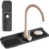 EUBSWA Tappetino scolapiatti in silicone, scolapiatti per rubinetto, antiscivolo, per lavello Splash Guard, ritagliabile, paraspruzzi per cucina e bagno (grigio scuro)