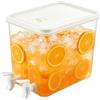 Generisch Dispenser per bevande per frigorifero, 8 l, con 2 rubinetti, a prova di perdite e a prova di temperatura, contenitore per bevande, per limonata, succhi, cocktail, sangria, bevande calde e fredde
