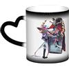 Xinchangda Hazbin Hotel, tazza che cambia colore con anime Alastor/Angel Dust/Charlie Morningstar Magic Mark tazza in ceramica tazza da caffè tazza da tè tazza regalo creativo