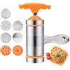 Generico Macchina Per Pasta Manuale - Pressa Per Sette 18x6 Cm, Estrusore Per Tagliatelle A Mano, Macchina Da Cucina In Acciaio, Attrezzatura Per La Formatura Di Multiforma | Kit Per La Preparaz