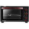 G3 Ferrari G10135 Forno Elettrico Ventilato "Il Moro 20 Plus",1380W, 20 Litri, 100-230°C, Antiaderente, Nero/Rosso
