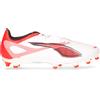 PUMA Ultra 5 Play FG/AG Scarpa Da Calcio In Ecopelle Bianco Nero Rosso - Uomo - Bianco Nero Rosso