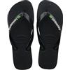 HAVAIANAS BRASIL LOGO Ciabatta Infradito Black - Donna - Black