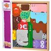 Eichhorn - Set di Animali in Scatola di Legno, 14 Animali da ripiegare a Forma di Puzzle, Utilizzabile Anche Come Personaggi da Gioco, promuovere Le capacità motorie, in Scatola di Legno di Pino, a