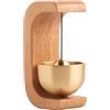 GENERIC Campanello in legno, campanellino per porta in legno massiccio e ottone, campanello, porta per ingresso, campanellino magnetico decorativo per casa, negozio, ristorante