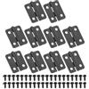 PATIKIL Cerniere a Scatto Piccole 3/4 Pollici, 10pz Mini Cerniera per Scatole Gioielli con Viti per Scatole Gioielli in Legno Armadietto Cassetti Porte Cancelletto, Nero