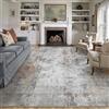HUGEAR Tappeto Salotto Moderno Grigio Rosso Tappeti 180x270cm Lavabile in Lavatrice Antiscivolo Astratto Naturale Grande Carpet Cameretta Scendiletto Camera da Letto Ufficio Pelo Corto